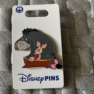 Disney Pin The Many Adventures Of Winnie The Pooh Eeyore & Piglet Sitting Stump
